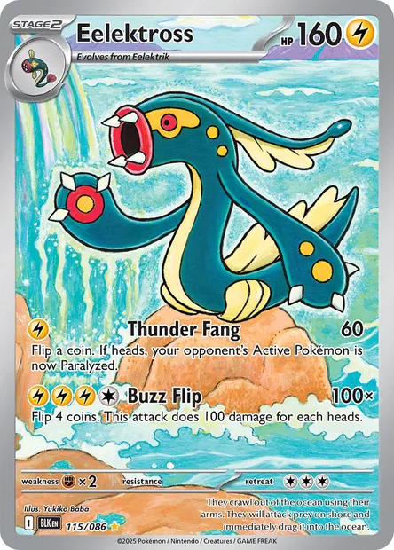 Eelektross, Pokémon card BLK 115 — Black Bolt set