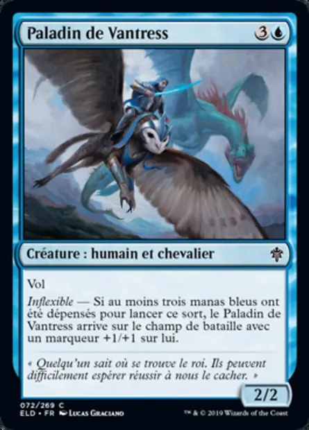 Paladin de Vantress, carte Magic ELD 72 — extension Throne of Eldraine