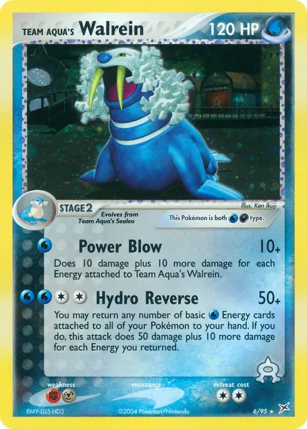 Team Aqua's Walrein, Pokémon card MA 6 — Team Magma vs Team Aqua set
