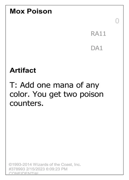 Mox Poison, Magic card UNK RA11b — Unknown Event set
