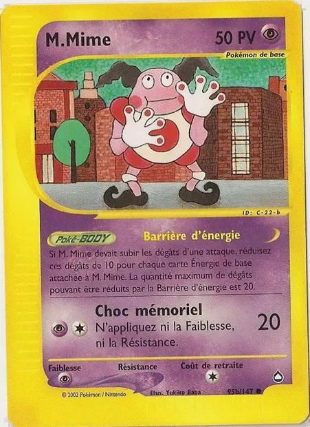 M.Mime, carte Pokémon AQ 95b — extension Aquapolis