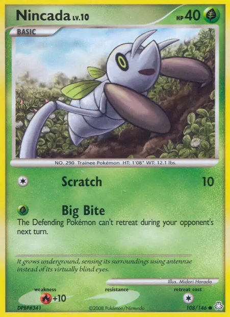 Nincada, Pokémon card LA 108 — Legends Awakened set