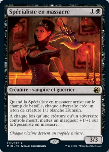 Spécialiste en massacre, carte Magic MID 122 — extension Innistrad : chasse de minuit