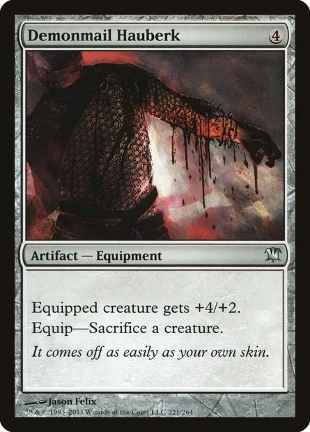 Demonmail Hauberk, Magic card ISD 221 — Innistrad set