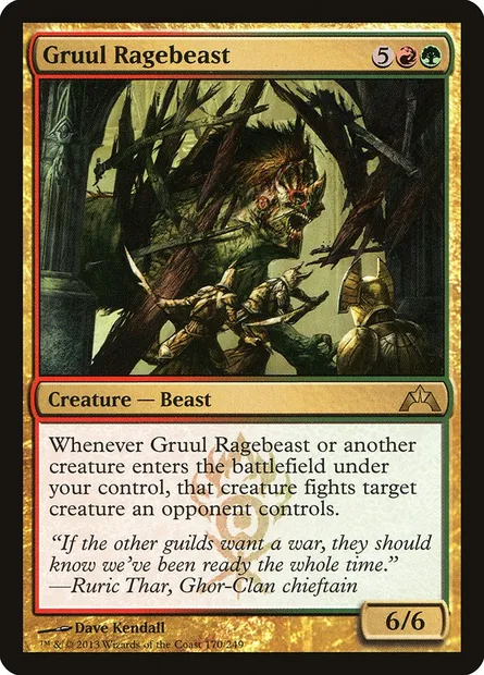 Gruul Ragebeast, Magic card GTC 170 — Gatecrash set