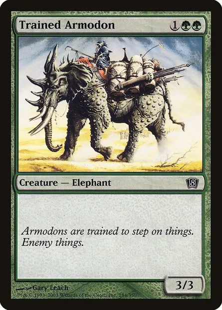 Trained Armodon, Magic card 8ED 284★ — Eighth Edition set