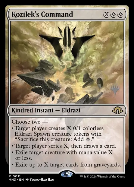 Commandement de Kozilek, carte Magic PMH3 11p — extension Modern Horizons 3 Promos