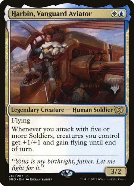 Harbin, Vanguard Aviator, Magic card PBRO 212p — The Brothers' War Promos set