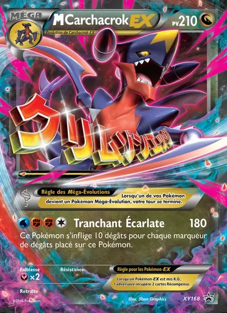 M-Carchacrok-EX, carte Pokémon XY 168 — extension Promo XY