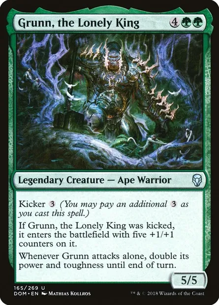 Grunn, the Lonely King, Magic card DOM 165 — Dominaria set