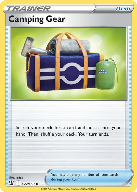 Camping Gear, Pokémon card BST 122 — Battle Styles set