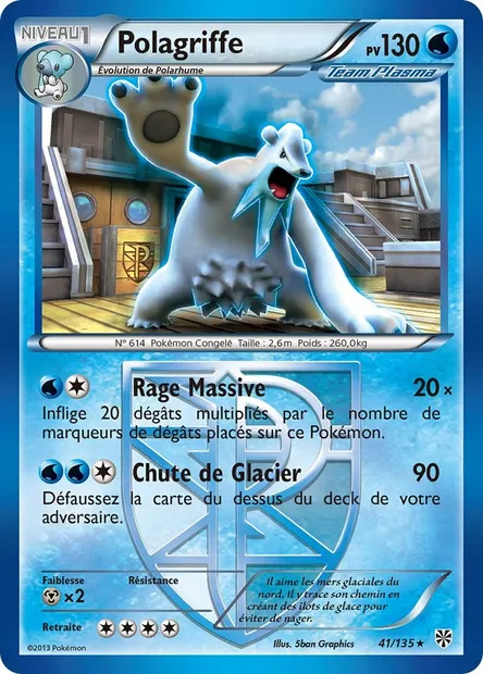 Polagriffe, carte Pokémon PLS 41 — extension Tempète Plasma