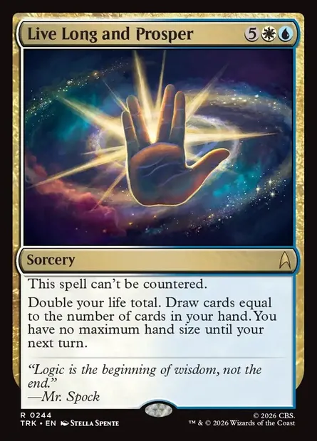 Live Long and Prosper, Magic card TRK 244 — Star Trek set