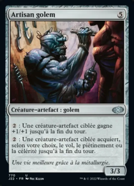 Artisan golem, carte Magic J22 770 — extension Jumpstart 2022