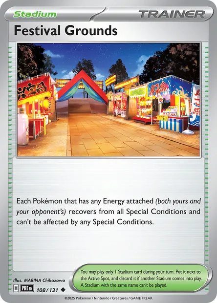 Festival Grounds, Pokémon card PRE 108 — Prismatic Evolutions set