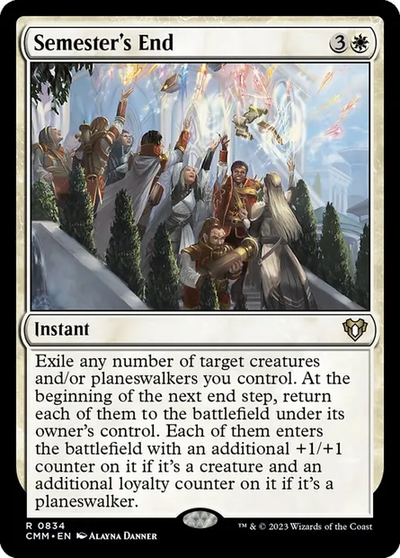 Semester's End, Magic card CMM 834 — Commander Masters set