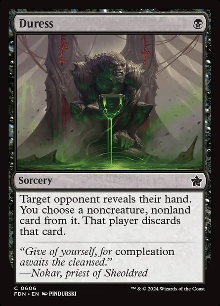Duress, Magic card FDN 606 — Foundations set