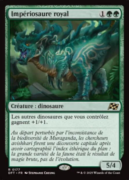 Impériosaure royal, carte Magic DFT 177 — extension Aetherdrift
