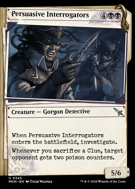 Persuasive Interrogators, Magic card MKM 345 — Murders at Karlov Manor set