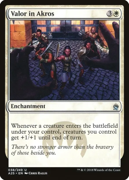 Valor in Akros, Magic card A25 38 — Masters 25 set