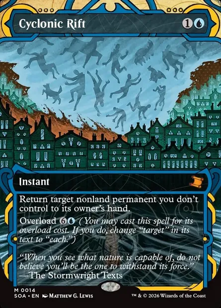 Cyclonic Rift, Magic card SOA 14 — Secrets of Strixhaven Mystical Archive set