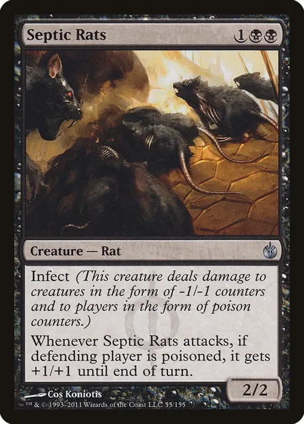 Septic Rats, Magic card MBS 55 — Mirrodin Besieged set