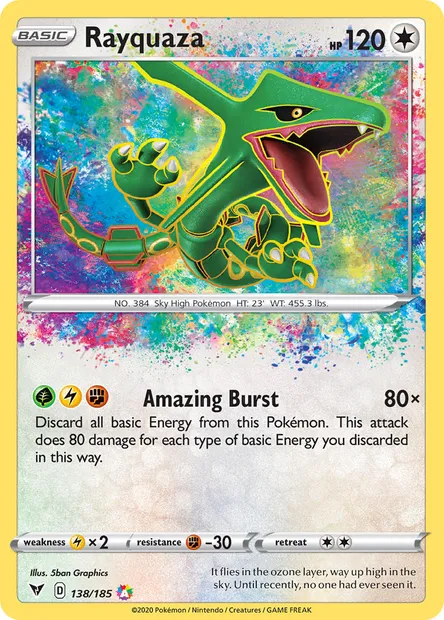 Rayquaza, Pokémon card VIV 138 — Vivid Voltage set