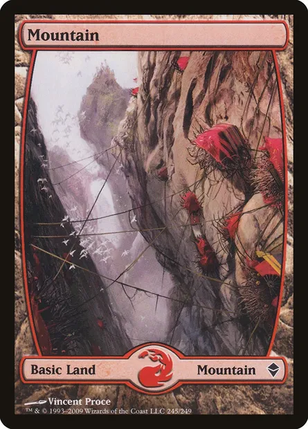 Montagne, carte Magic ZEN 245 — extension Zendikar