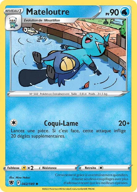 Mateloutre, carte Pokémon ASR 042 — extension Astres Radieux