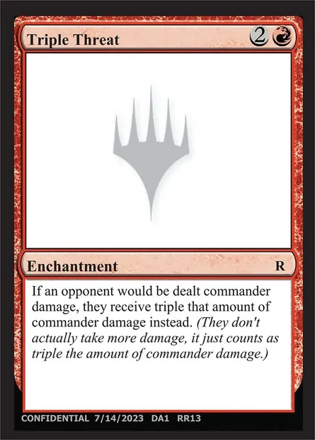 Triple Threat, Magic card UNK RR13b — Unknown Event set
