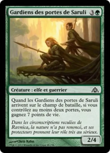 Gardiens des portes de Saruli, carte Magic DGM 48 — extension Le labyrinthe du dragon