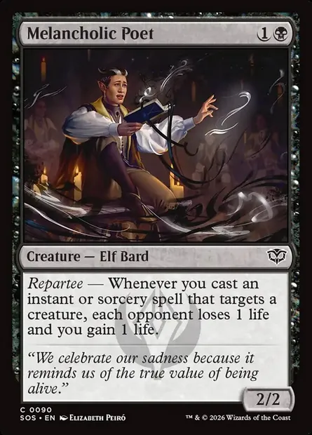 Melancholic Poet, Magic card SOS 90 — Secrets of Strixhaven set