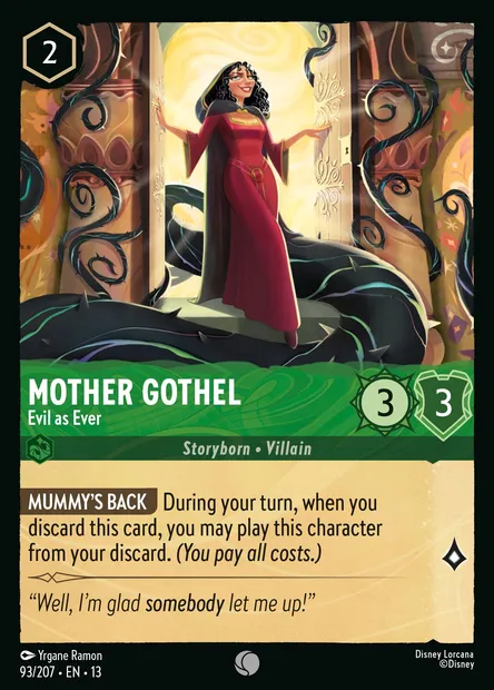 Mother Gothel - Evil as Ever, Disney Lorcana card CH13-093 — Attack of the Vine! set
