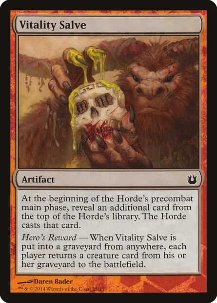 Vitality Salve, carte Magic TBTH 15 — extension Battle the Horde