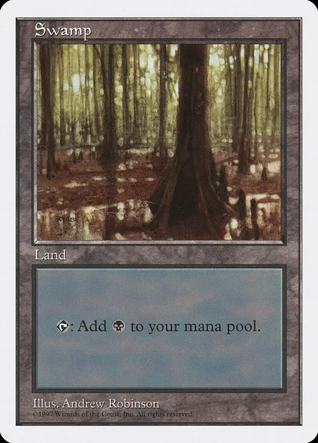 Swamp, Magic card 5ED 439 — Fifth Edition set