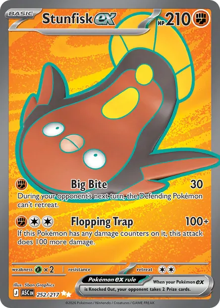 Stunfisk ex, Pokémon card ASC 252 — Ascended Heroes set
