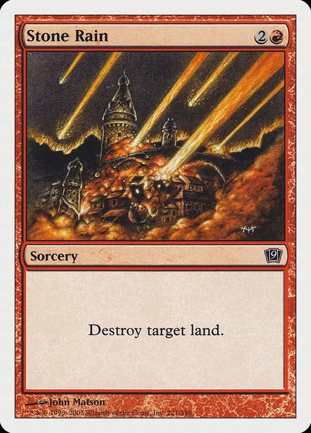 Pluie de pierres, carte Magic 9ED 221 — extension Neuvième Edition