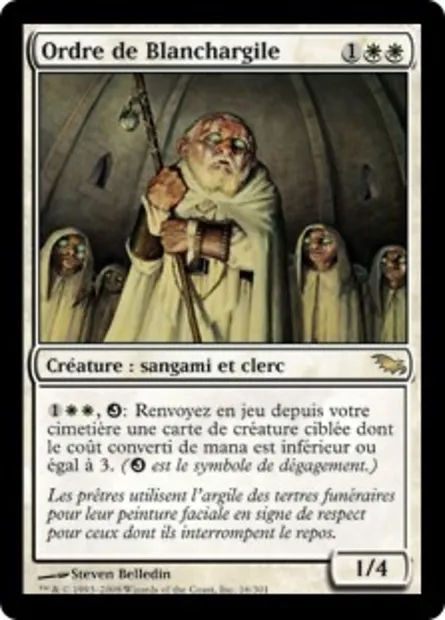 Ordre de Blanchargile, carte Magic SHM 16 — extension Sombrelande
