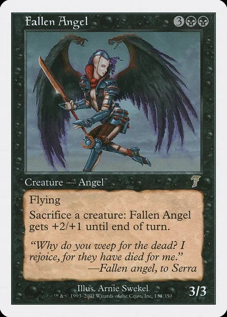 Fallen Angel, Magic card 7ED 134 — Seventh Edition set