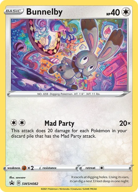 Bunnelby, Pokémon card SWSH 082 — SWSH Black Star Promos set