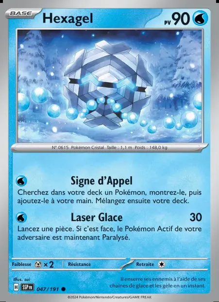 Hexagel, carte Pokémon SSP 047 — extension Étincelles Déferlantes