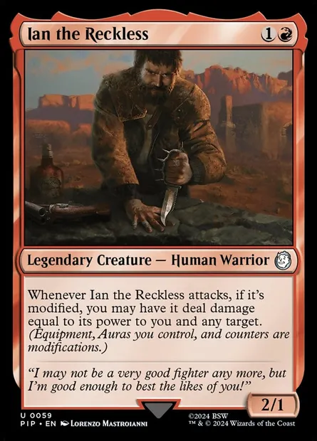 Ian the Reckless, Magic card PIP 59 — Fallout set