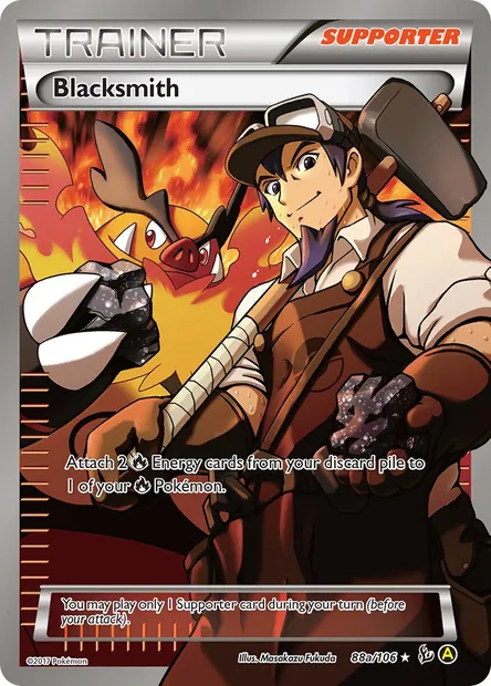 Blacksmith, Pokémon card FLF 88a — Flashfire set