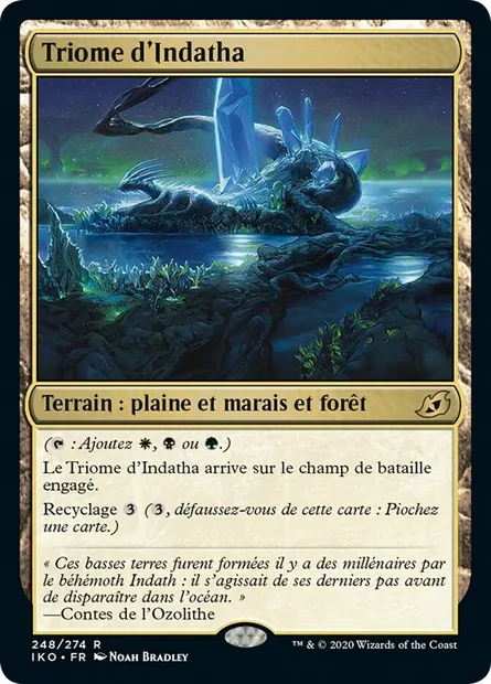 Triome d'Indatha, carte Magic IKO 248 — extension Ikoria: Lair of Behemoths