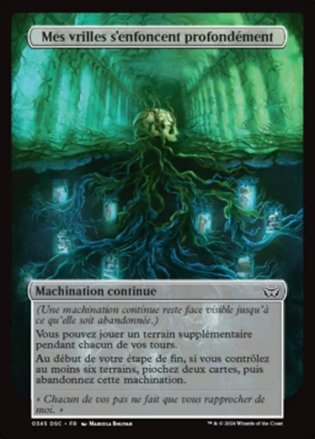 Mes vrilles s'enfoncent profondément, carte Magic DSC 345 — extension Duskmourn: House of Horror Commander