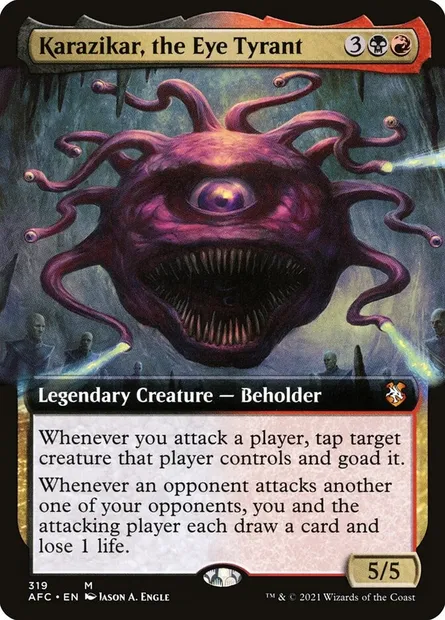 Karazikar, the Eye Tyrant, Magic card AFC 319 — Forgotten Realms Commander set