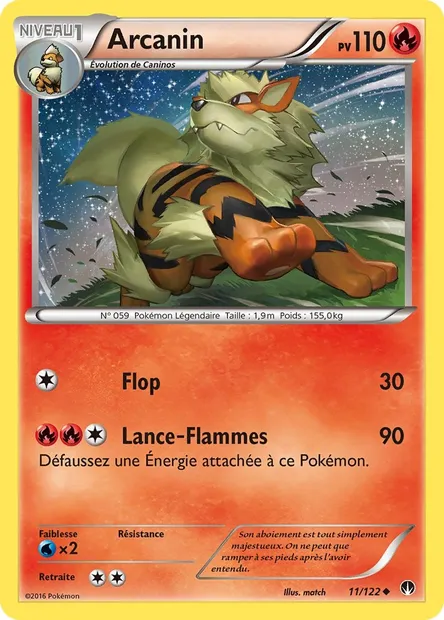 Arcanin, carte Pokémon BKP 11 — extension Rupture Turbo