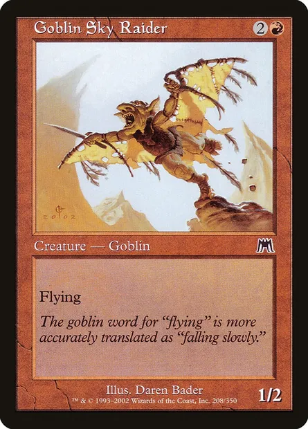 Goblin Sky Raider, Magic card ONS 208 — Onslaught set