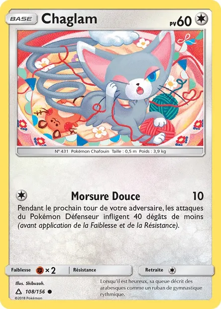 Chaglam, carte Pokémon UPR 108 — extension Ultra-Prisme