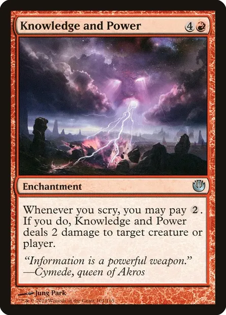 Knowledge and Power, Magic card JOU 101 — Journey into Nyx set